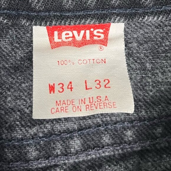 Levi's vintage 90’s Black Straight Jeans Classic Fit size 34 - Picture 9 of 10